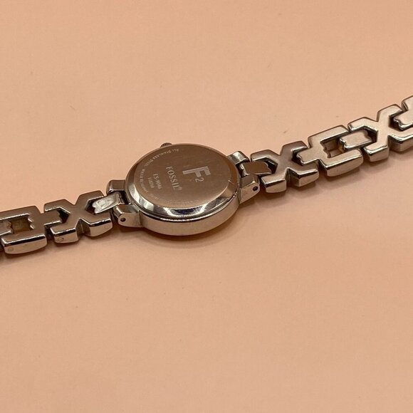 Fossil Watch F2 ES-9046 Stainless Steel Gold Silver Tone Mixed Dial Arabic Women - Picture 9 of 13